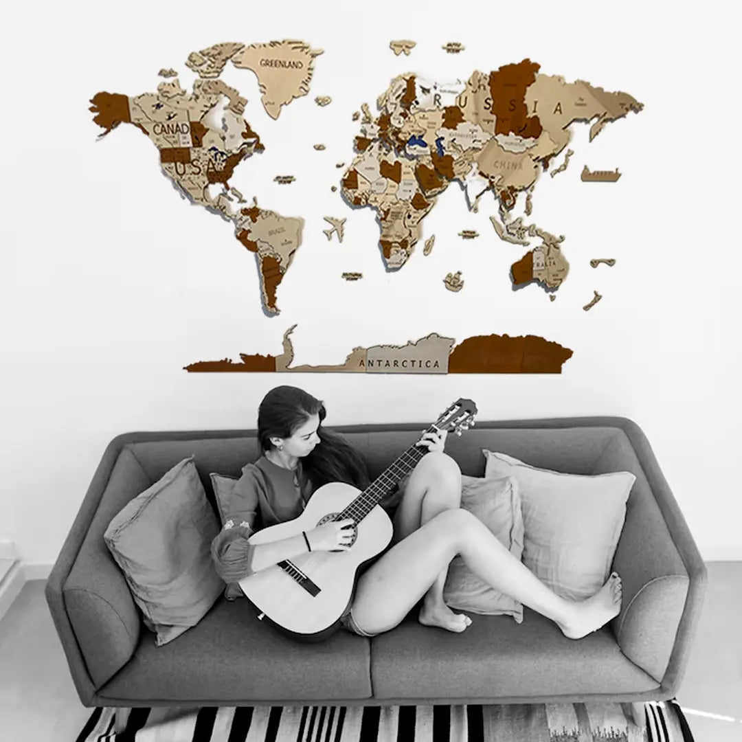 Radici del Mondo – Mappa 3D in Legno Il mio negozio