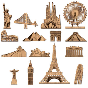 Meraviglie del Mondo in Legno mappainviaggio