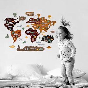 Il Mondo degli Animali - Mappa 3d in legno per Bambini Il mio negozio