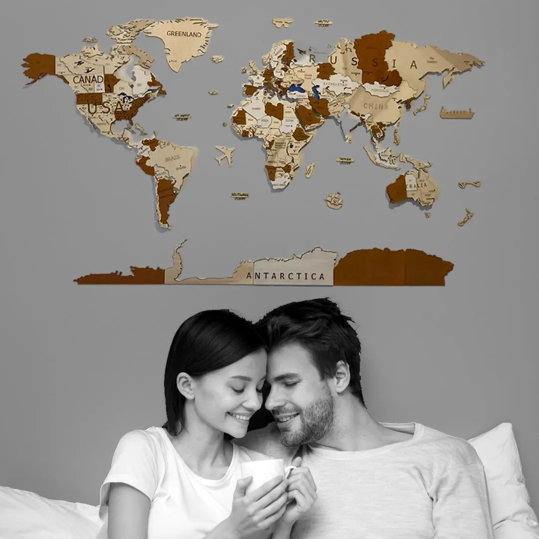 Radici del Mondo – Mappa 3D in Legno Il mio negozio