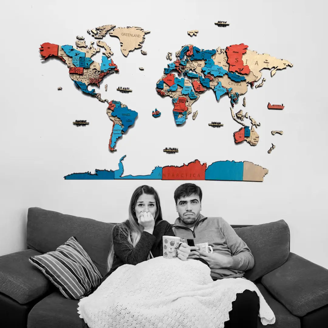 Onda Tropicale - Mappa 3d in legno Il mio negozio