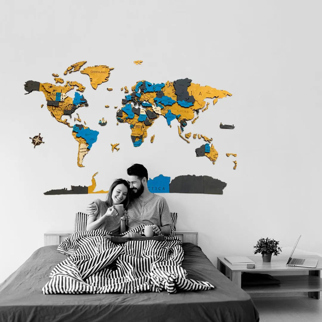 Armonia tra Cielo e Terra - Mappa 3d in legno Il mio negozio