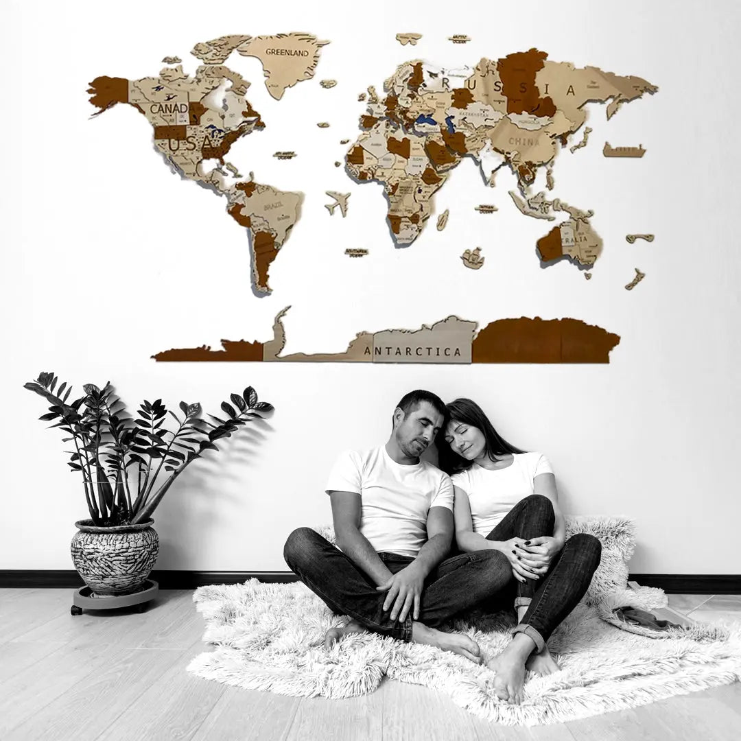 Radici del Mondo – Mappa 3D in Legno Il mio negozio