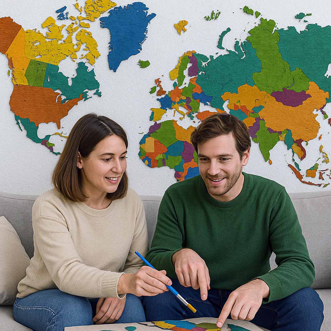 Mappa 3D da Colorare – Libera la tua Creatività nel Mondo mappainviaggio