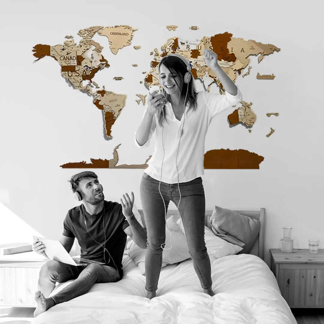 Radici del Mondo – Mappa 3D in Legno Il mio negozio