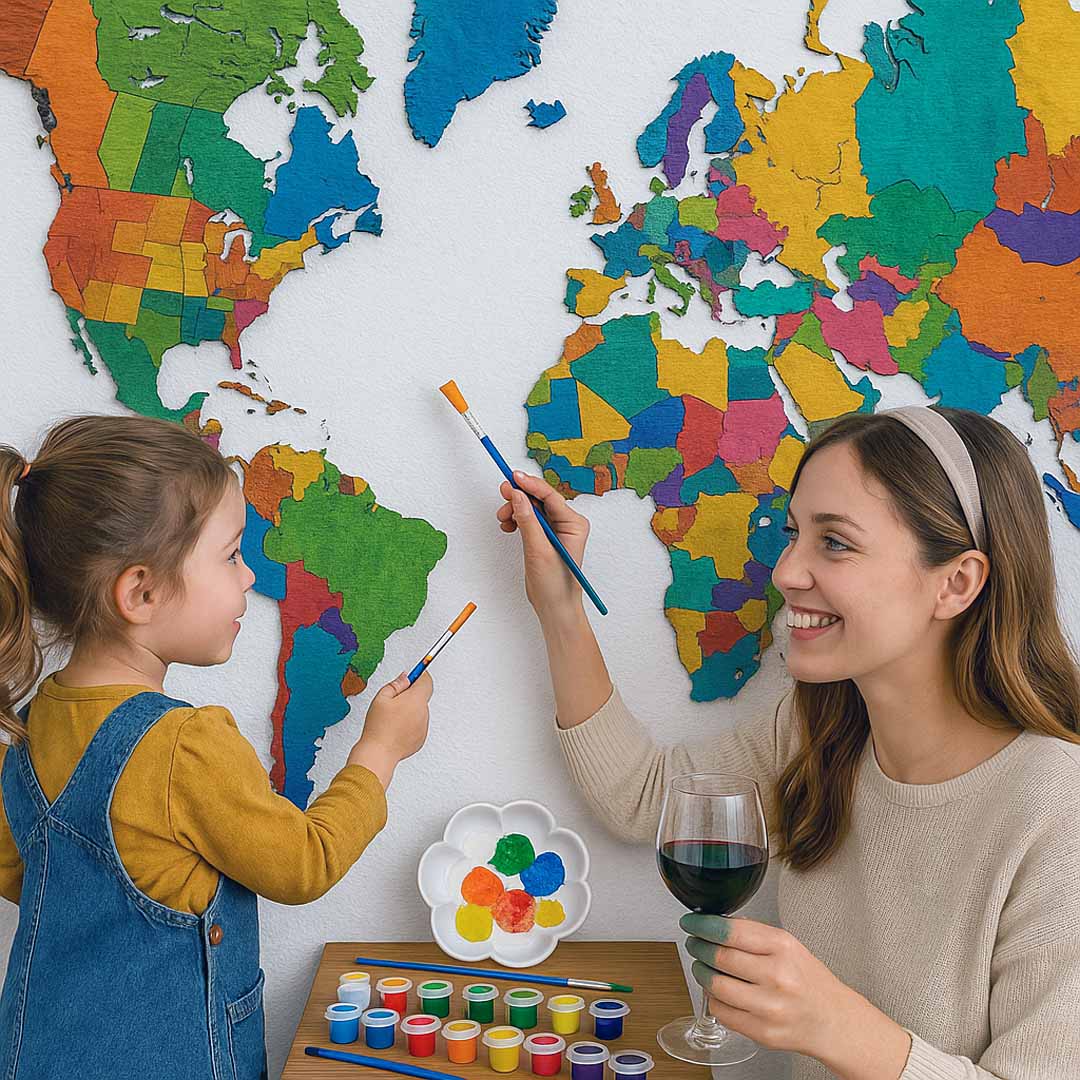 Mappa 3D da Colorare – Libera la tua Creatività nel Mondo mappainviaggio