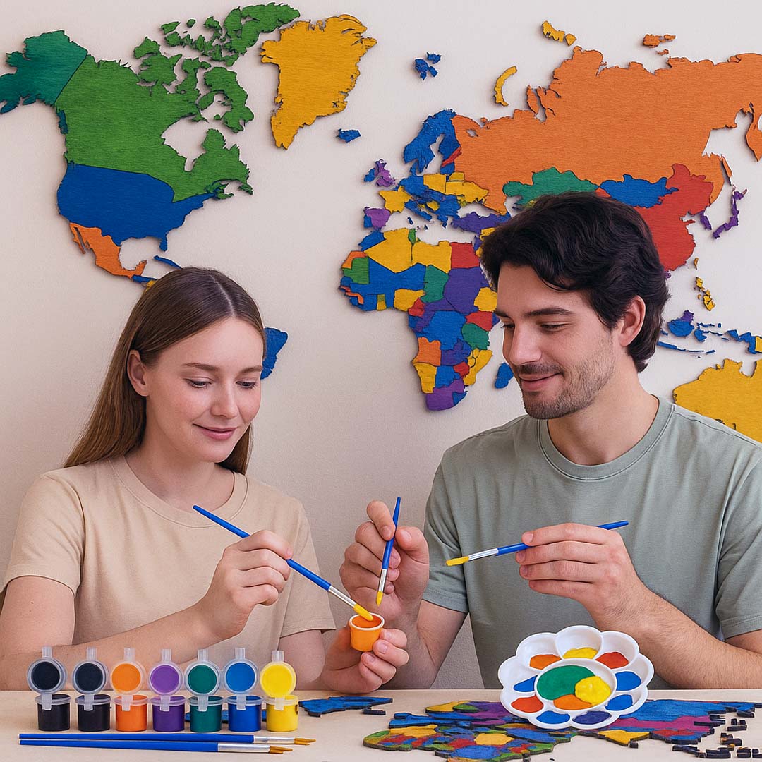 Mappa 3D da Colorare – Libera la tua Creatività nel Mondo mappainviaggio
