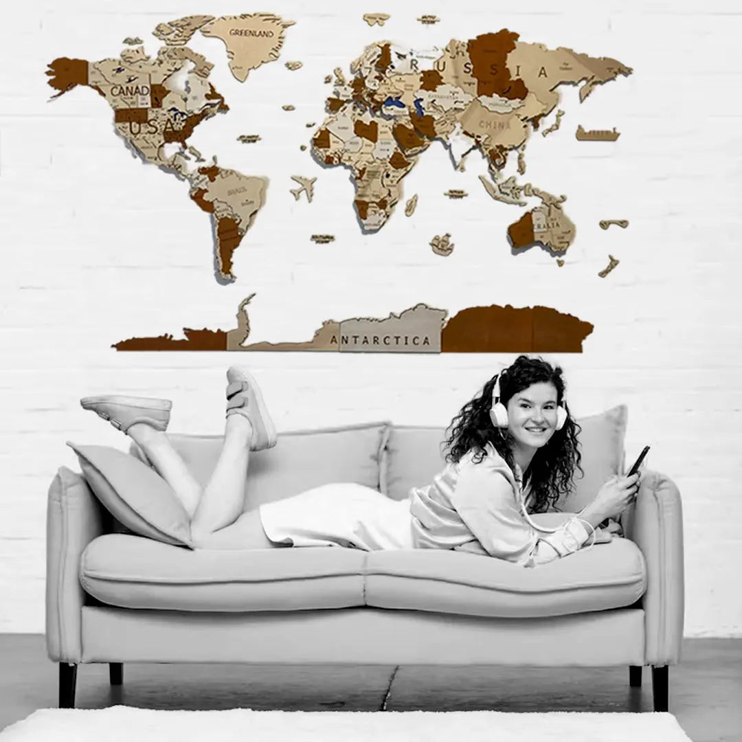 Radici del Mondo – Mappa 3D in Legno Il mio negozio