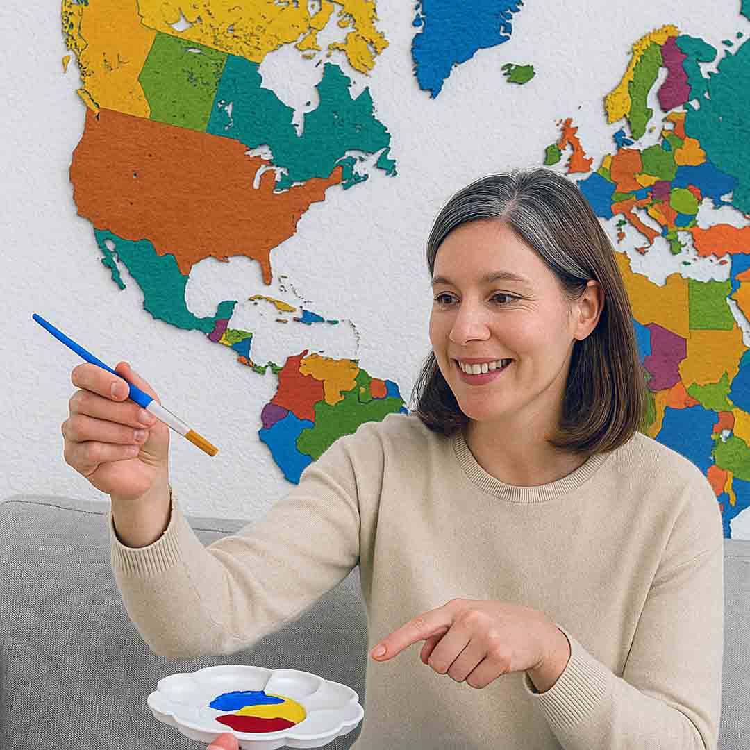 Mappa 3D da Colorare – Libera la tua Creatività nel Mondo mappainviaggio