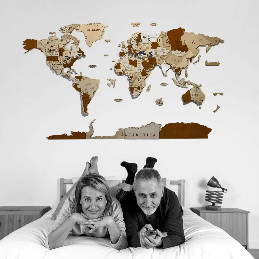 Radici del Mondo – Mappa 3D in Legno Il mio negozio