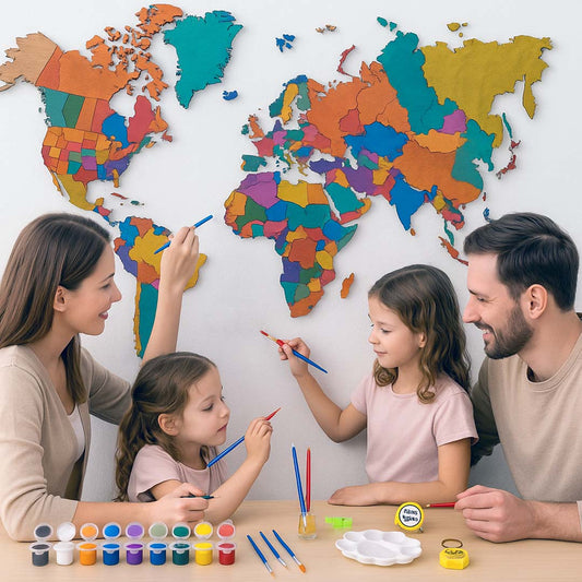 Mappa 3D da Colorare – Libera la tua Creatività nel Mondo mappainviaggio